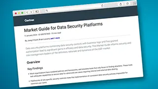 Gartner® Report: Market Guide for Data Security Platforms